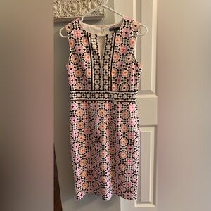 Maggy London Pink and Black Floral Dress NWT - 2